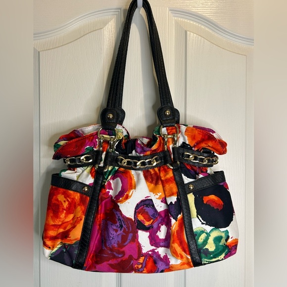 Wilsons Leather Handbags - 🧡”Wilson’s Leather” NWOT Floral Multicolor Shoulder Bag w/ Multiple Pockets💜